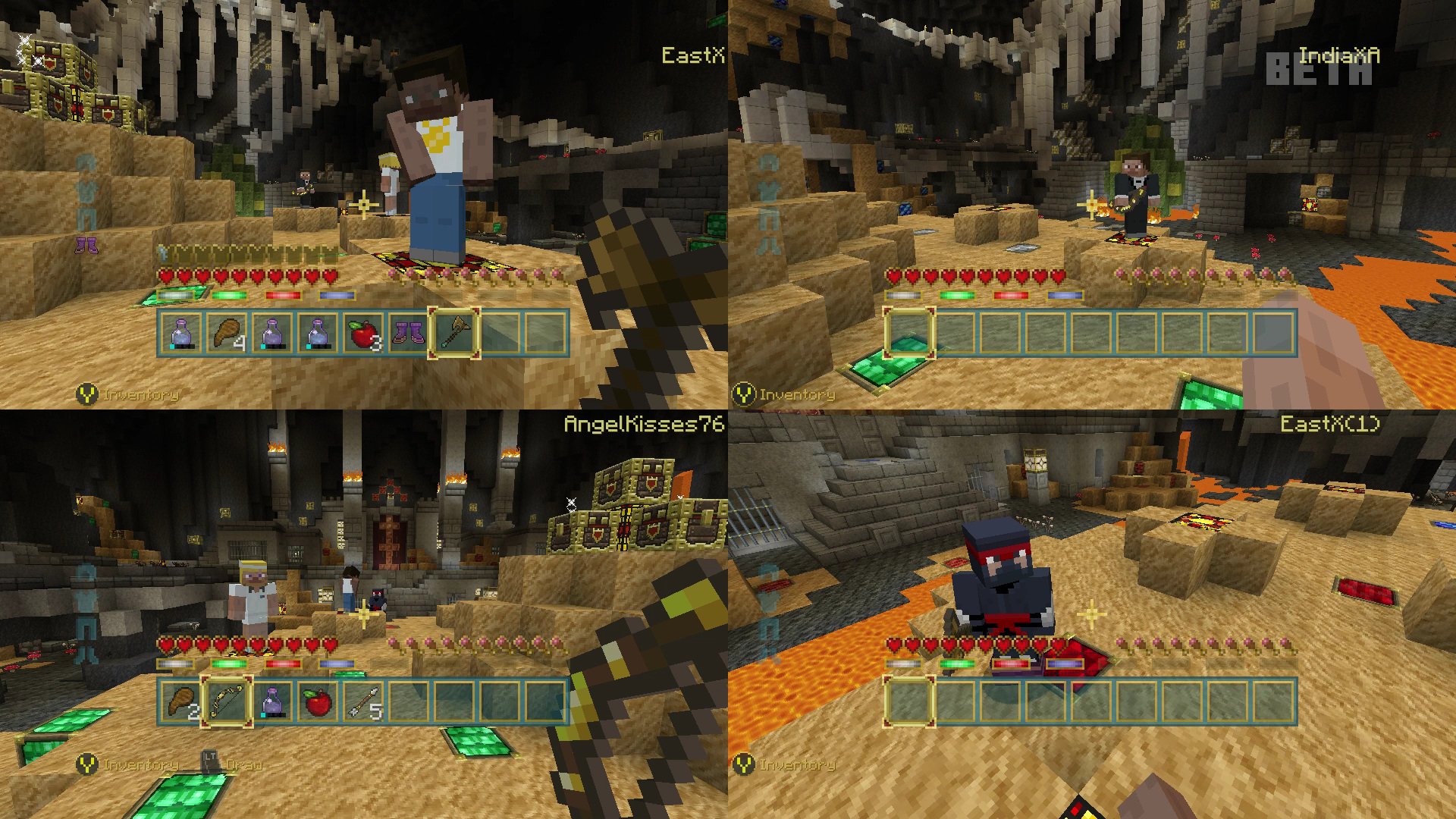 Minecraft Batalha Xbox Screen One Beta