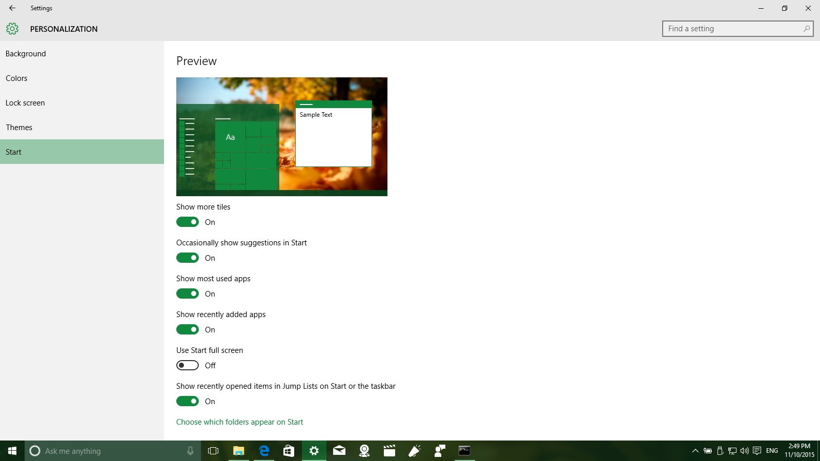build-10586 - Những điểm mới trong bản cập nhật Windows 10 build 10586 Start-settings-fallupdate