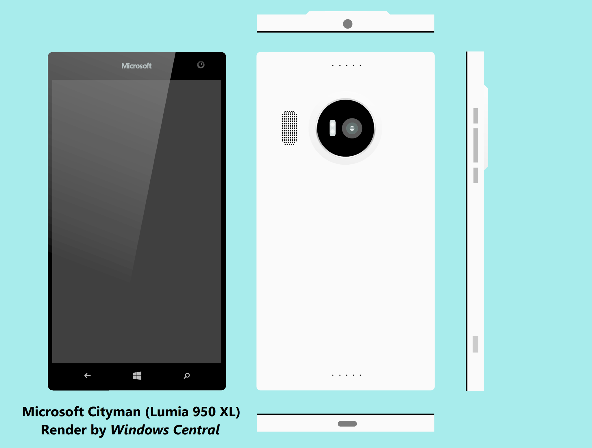 Mockup of Lumia 950 XL