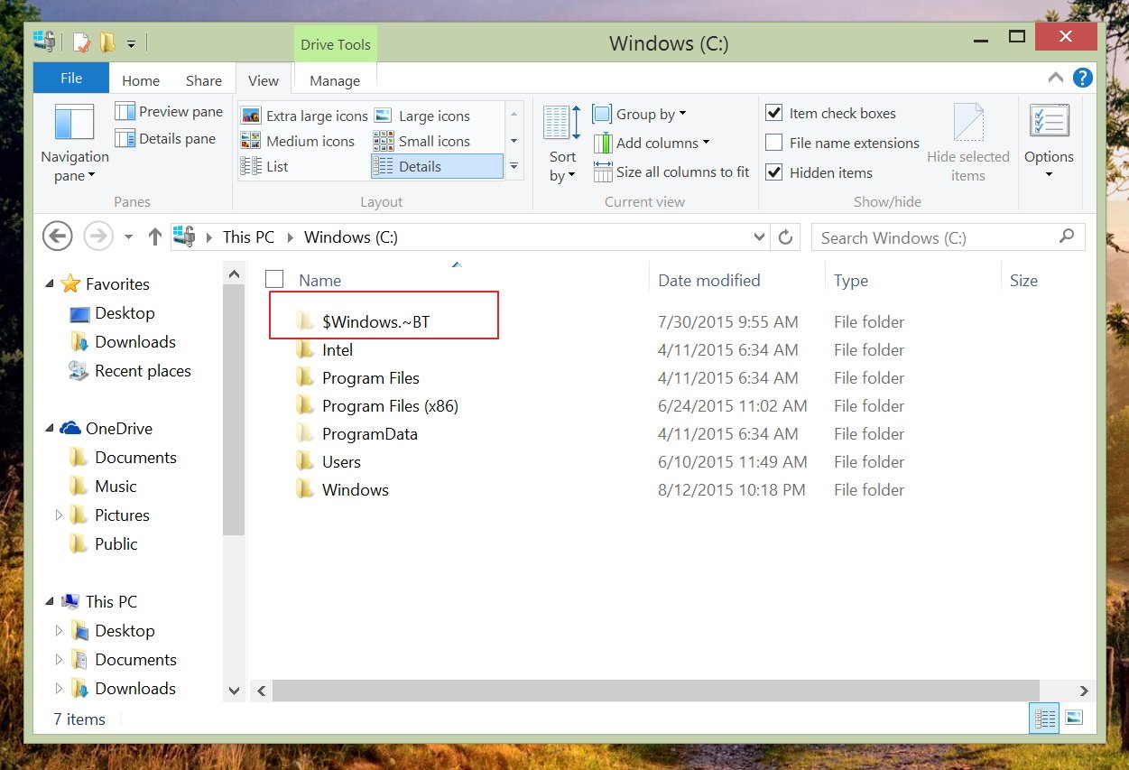 Hướng dẫn ngăn tự động tải và nâng cấp lên Windows 10 (PC) Windowsbt-folder