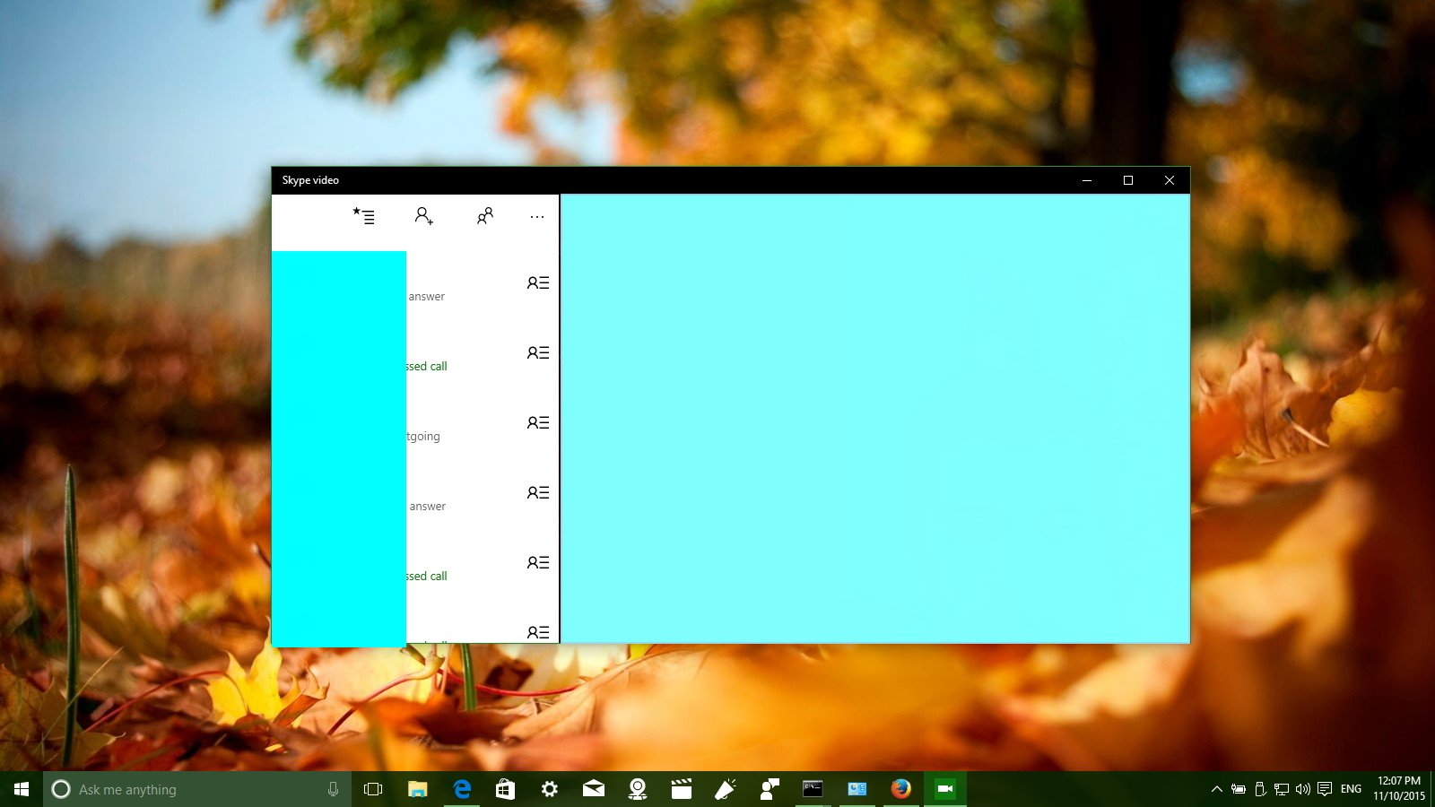 november-update - Những điểm mới trong bản cập nhật Windows 10 build 10586 Skype-video-fallupdate