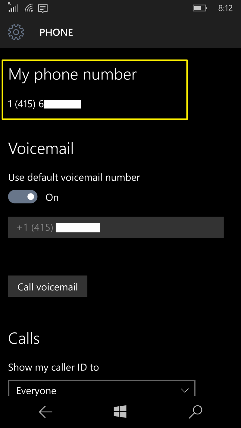 How to find your phone number in Windows 10 Mobile ...