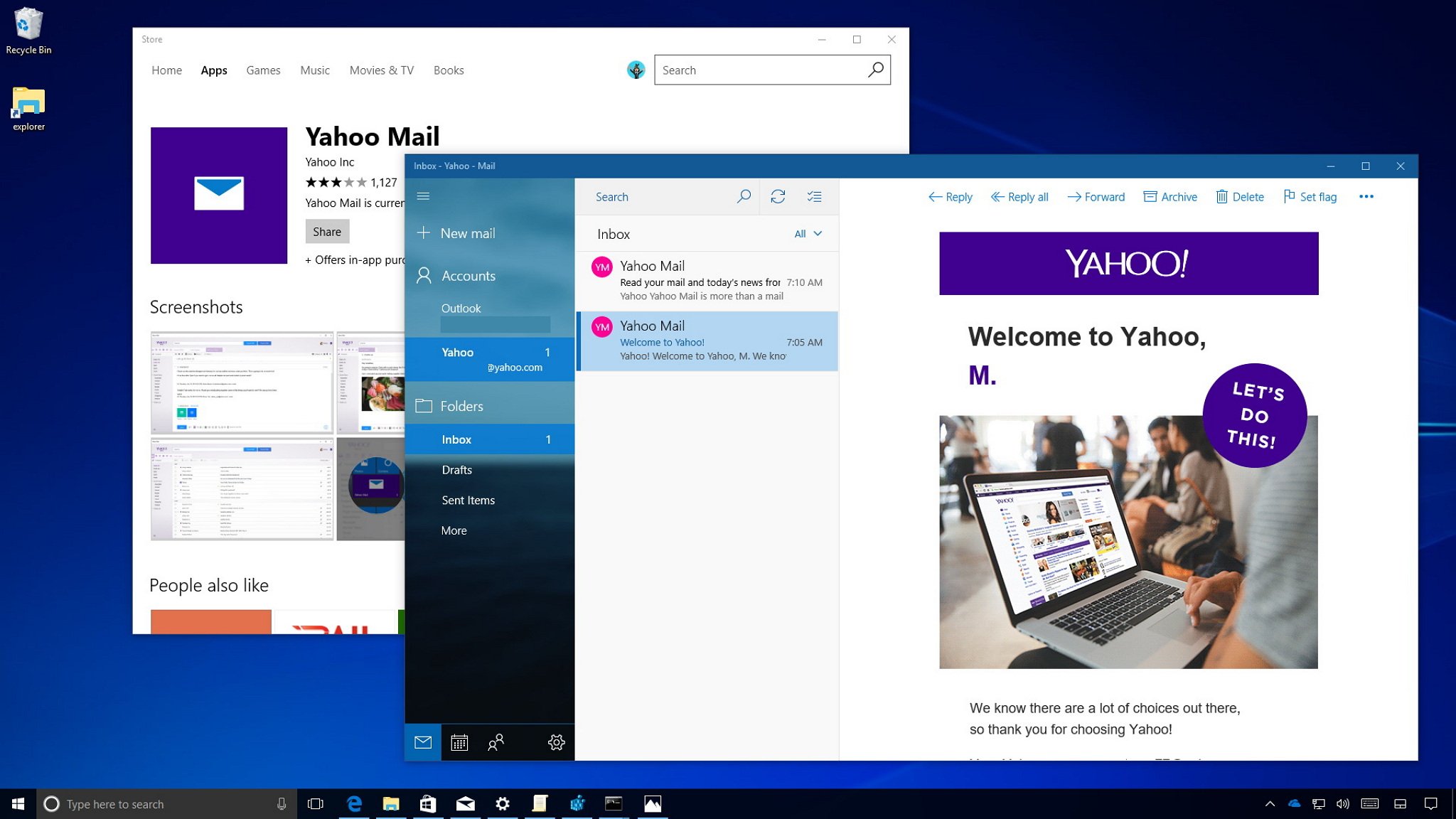 Yahoo Mail llega a Windows 10