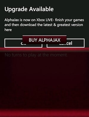 AlphaJax upgrade screen