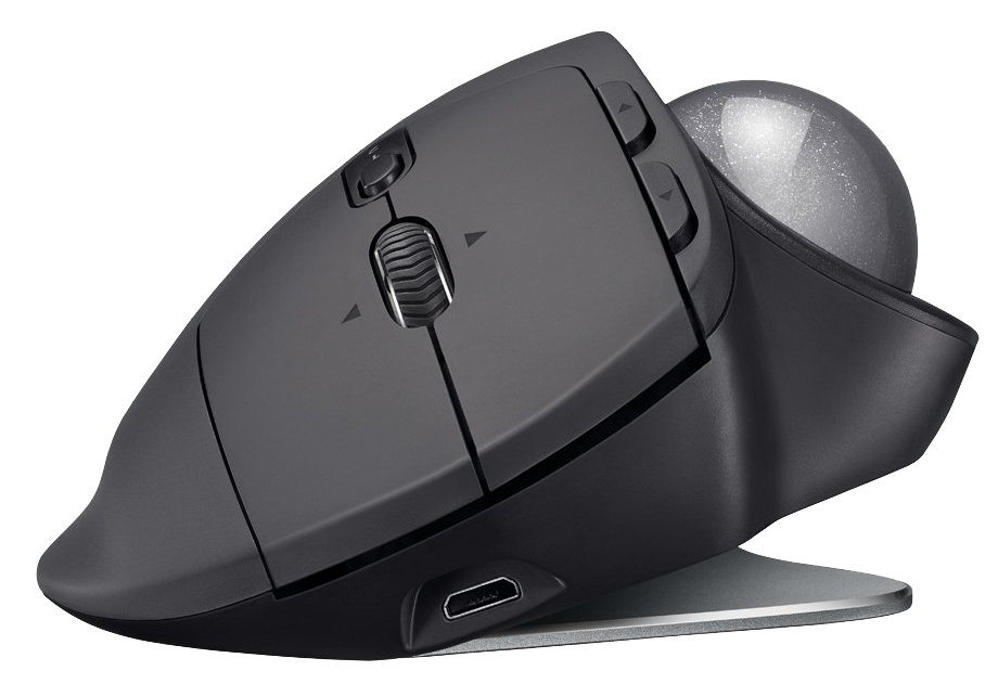 Photo is a render of the Logitech MX Ergo Wireless Trackball Mouse on Amazon.