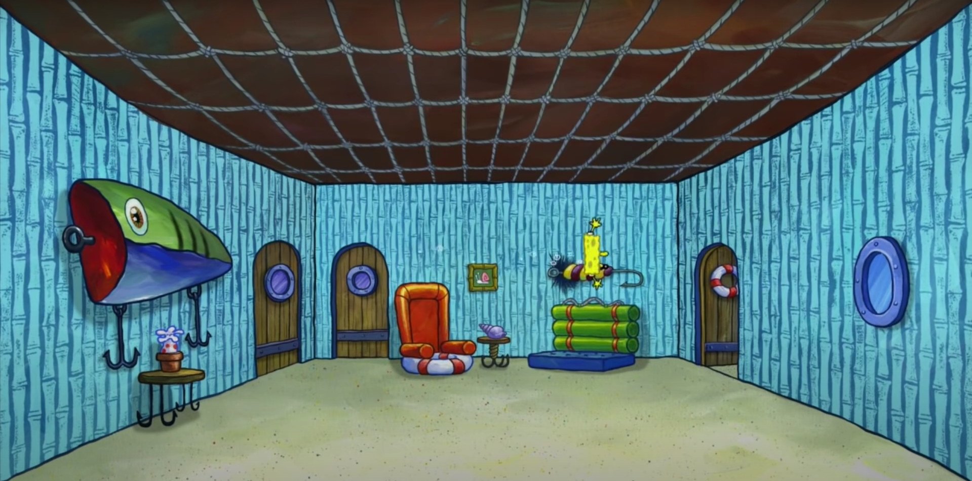 Spongebob's Living Room Zoom Background