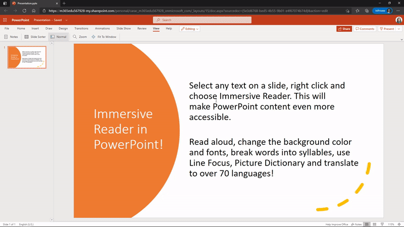 Immersive Reader Powerpoint