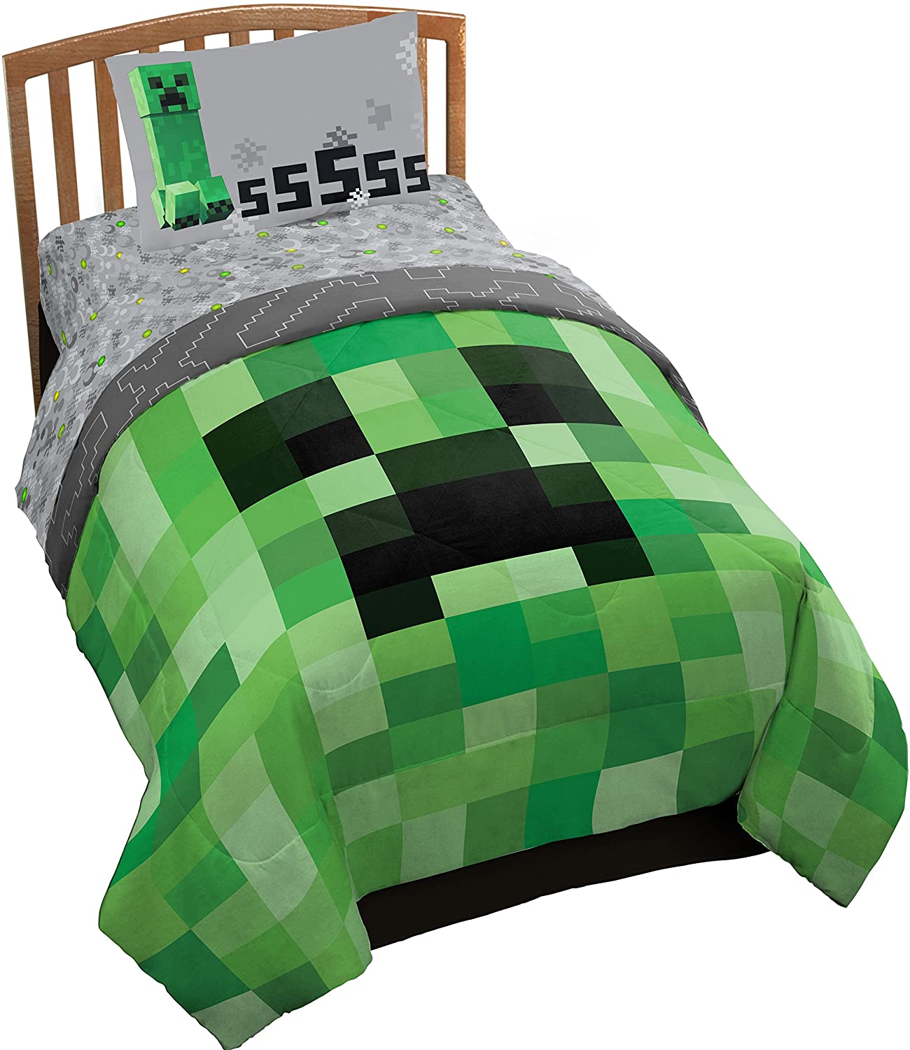 Minecraft Creeper Twin Bed Set Reco Image