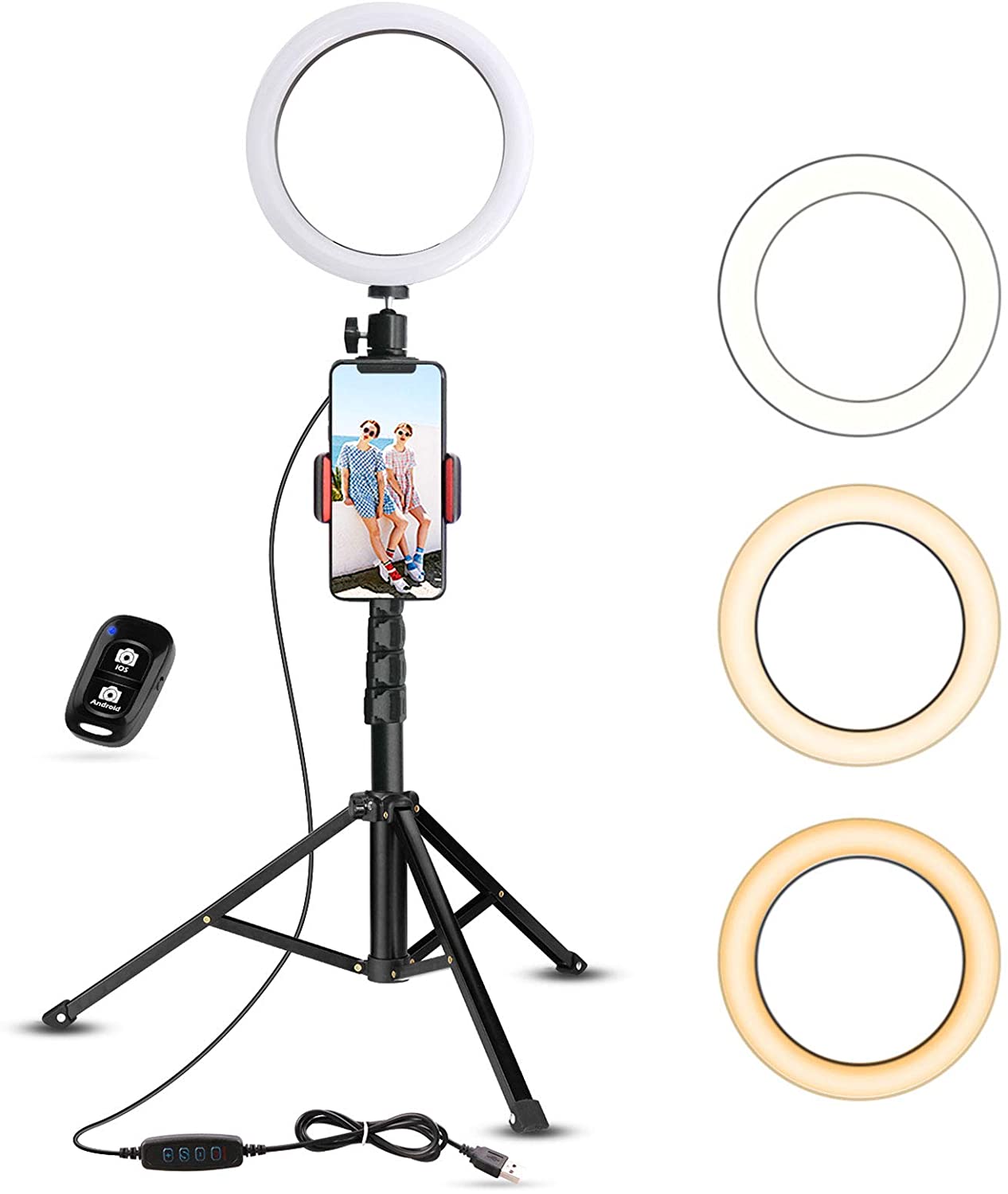 Ubeesize Selfie Ring Light With Tripod Stand