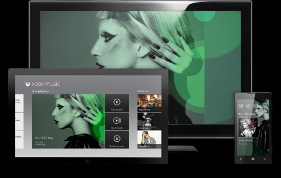 WP Central Xbox Music Gaga on your three screens and cloud
