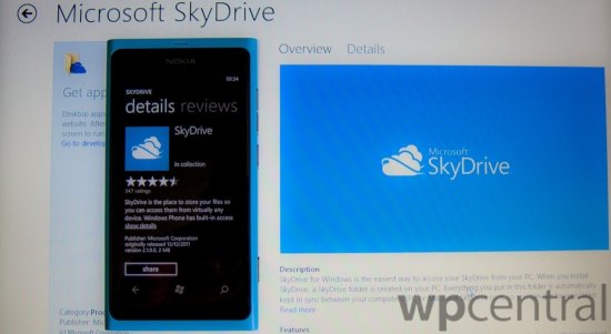 WP Central Skydrive Desktop App For Win8