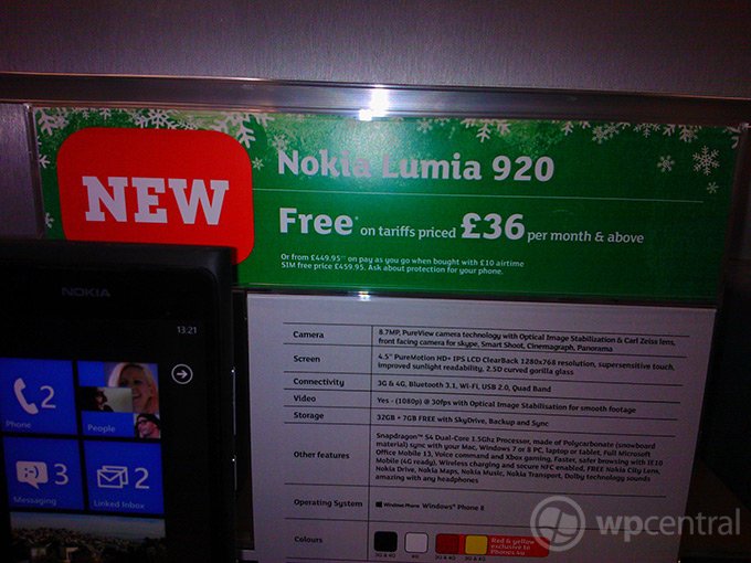 Phones4u Lumia 920