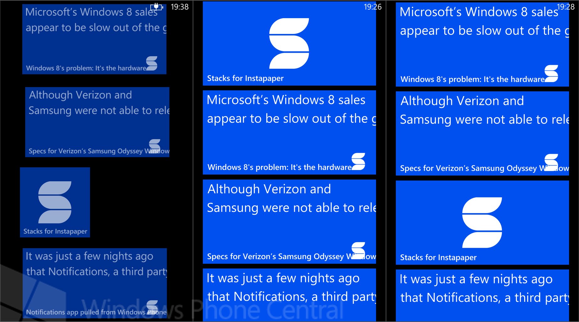 screens Wp8 1 wpcentral instapaper