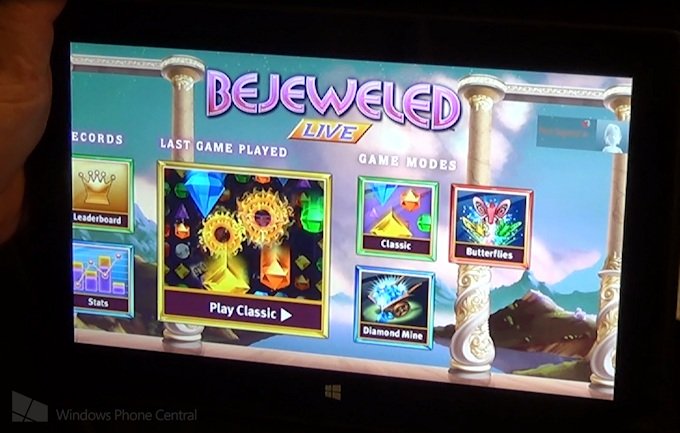 Bejeweled Live on WIndows 8 Surface