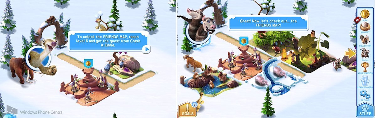 Ice Age Village social Crash and Eddie