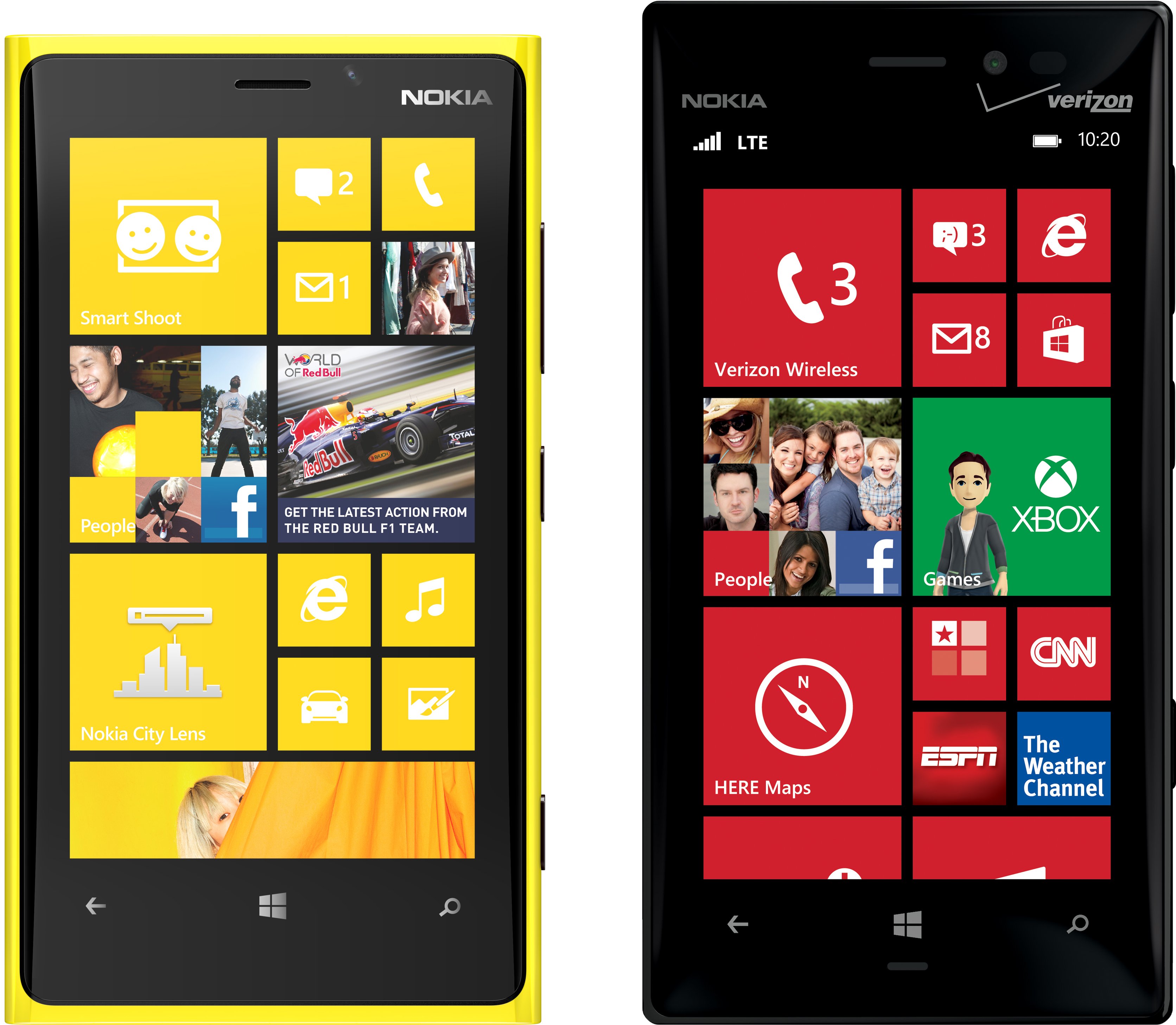 Nokia Lumia 920 and 928 Front
