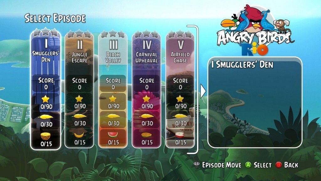 Angry Birds Trilogy Rio level select