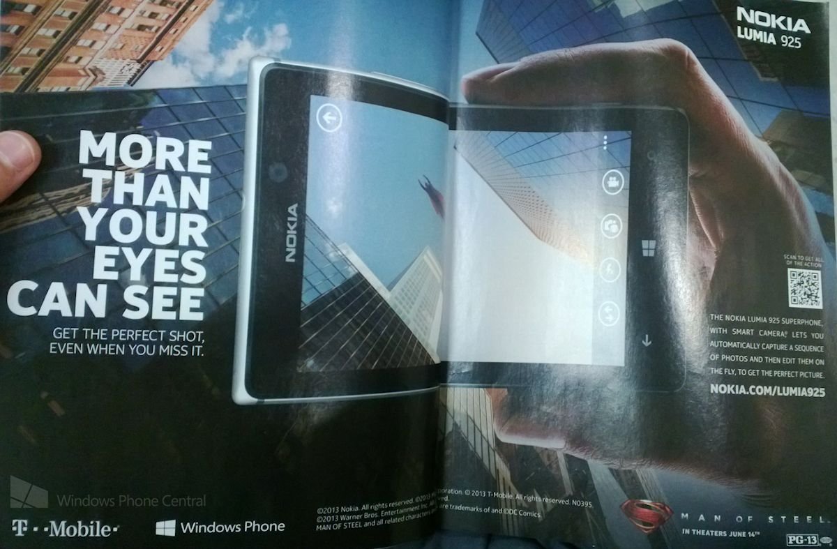 Rolling Stone Lumia 925 Man of Steel ad