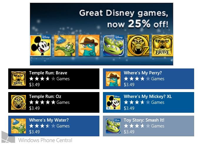 Disney Windows 8 game sale