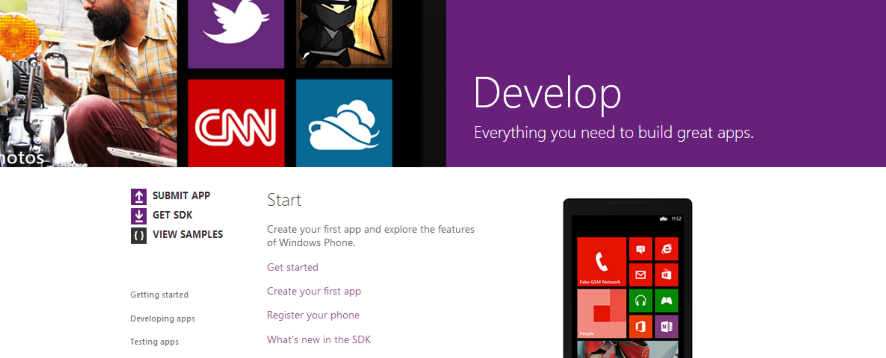 Develop for Windows Phone