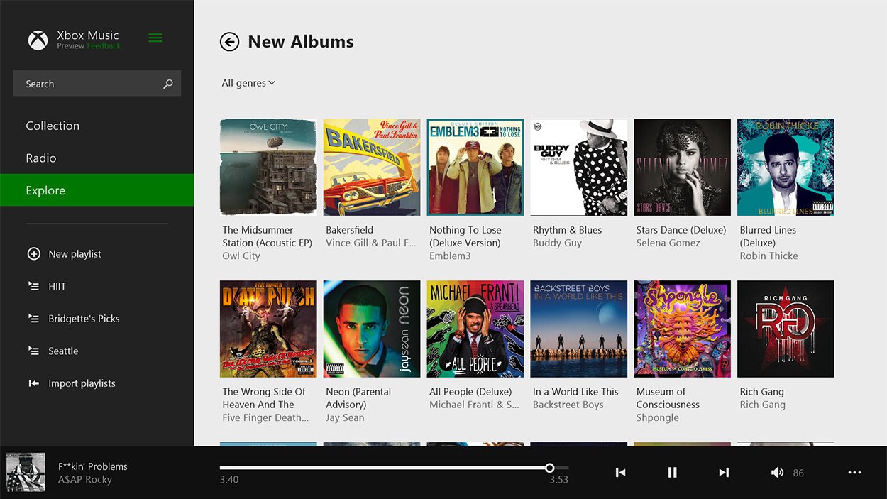 Xbox Music Windows 8.1 Preview