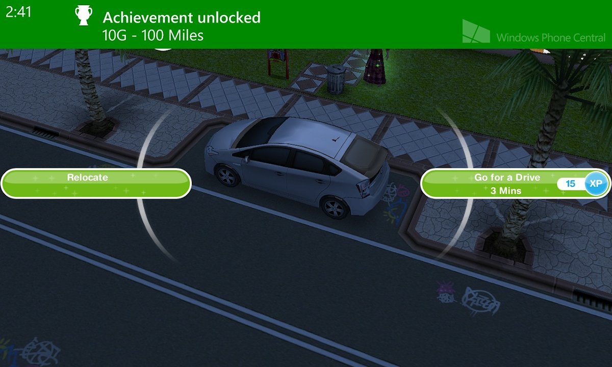 The Sims FreePlay 100 Miles car