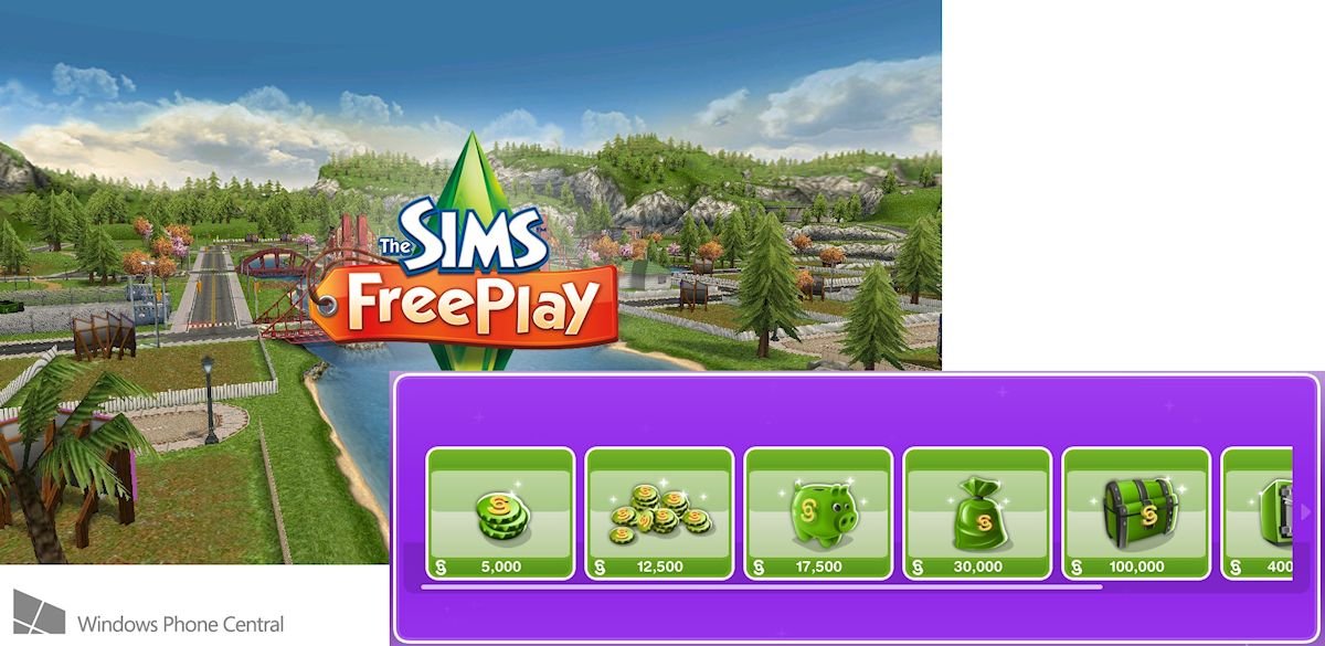Sims FreePlay In-App Purchase Guide Windows Phone