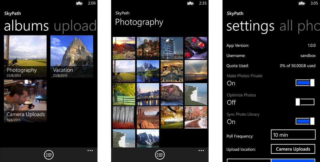 SkyPath for Windows Phone 8 Screenshots