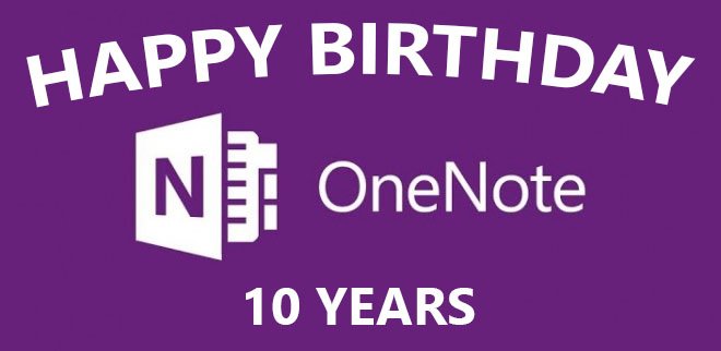 Happy Birthday OneNote - 10 Years