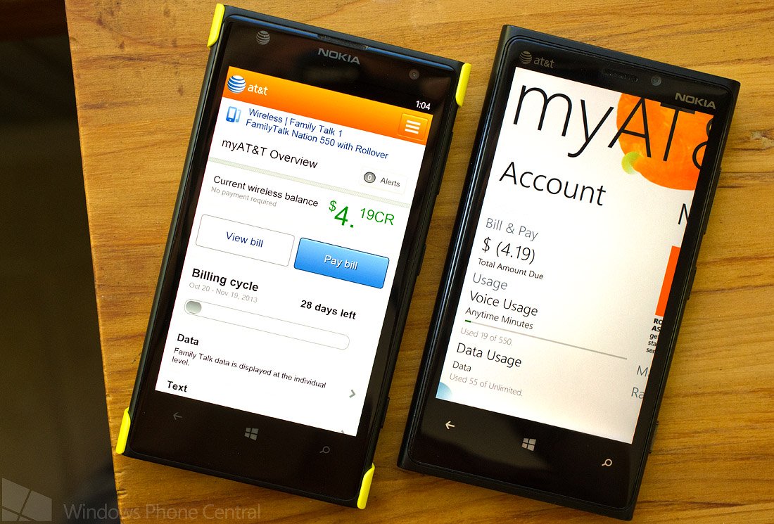 myAT&amp;T new version and old