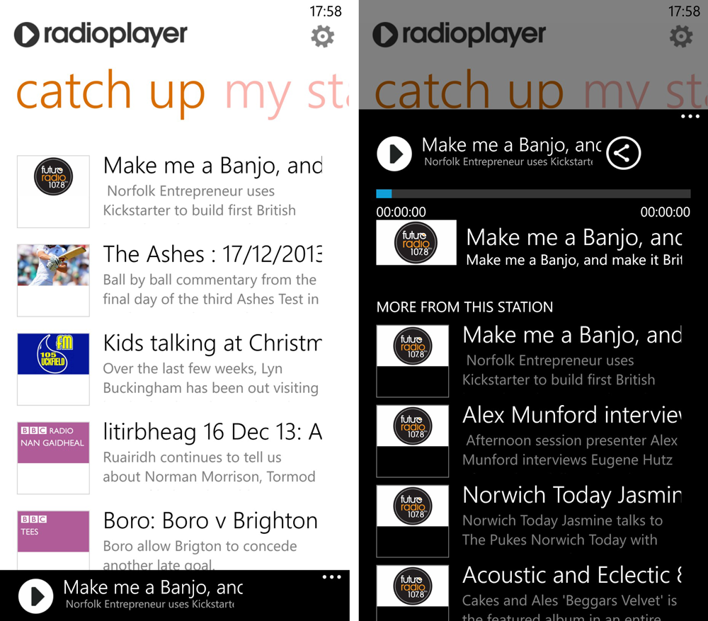 Radioplayer screenshot