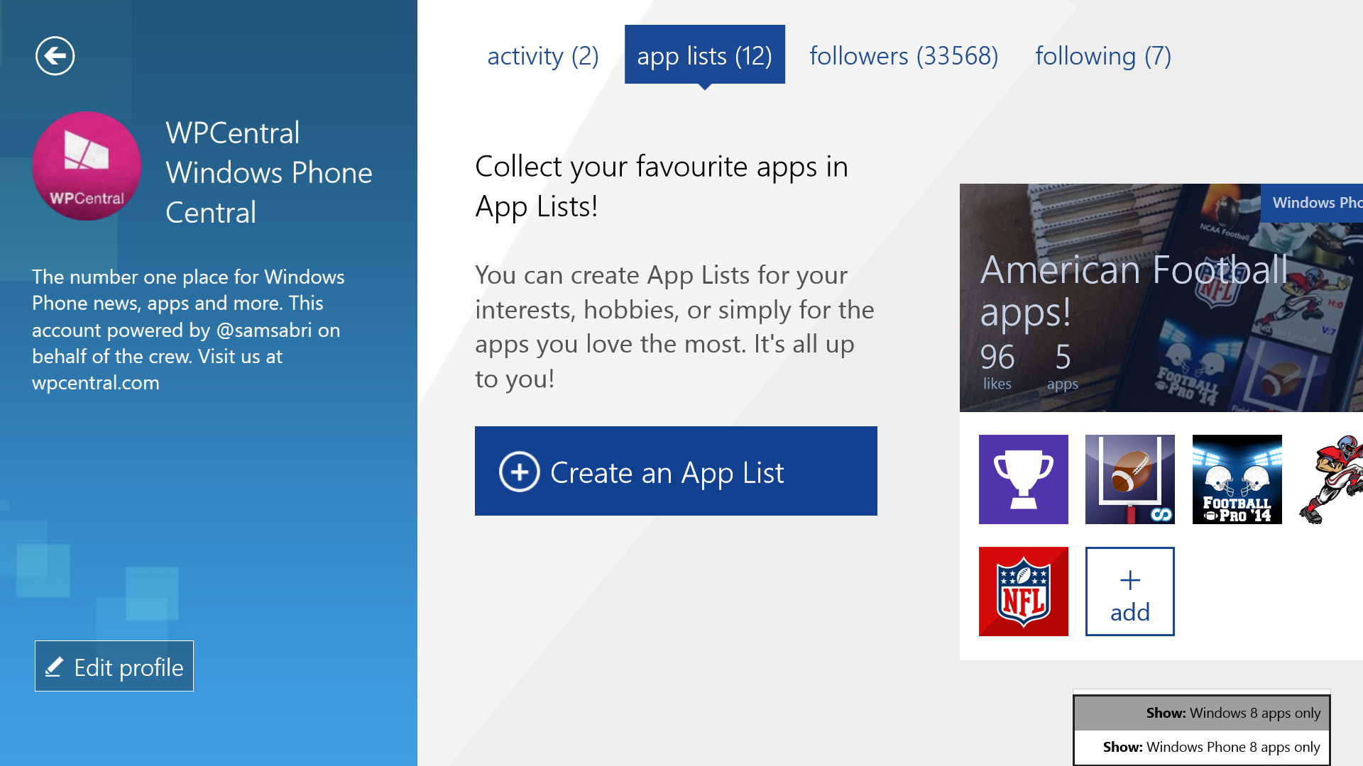 Windows 8 App Social
