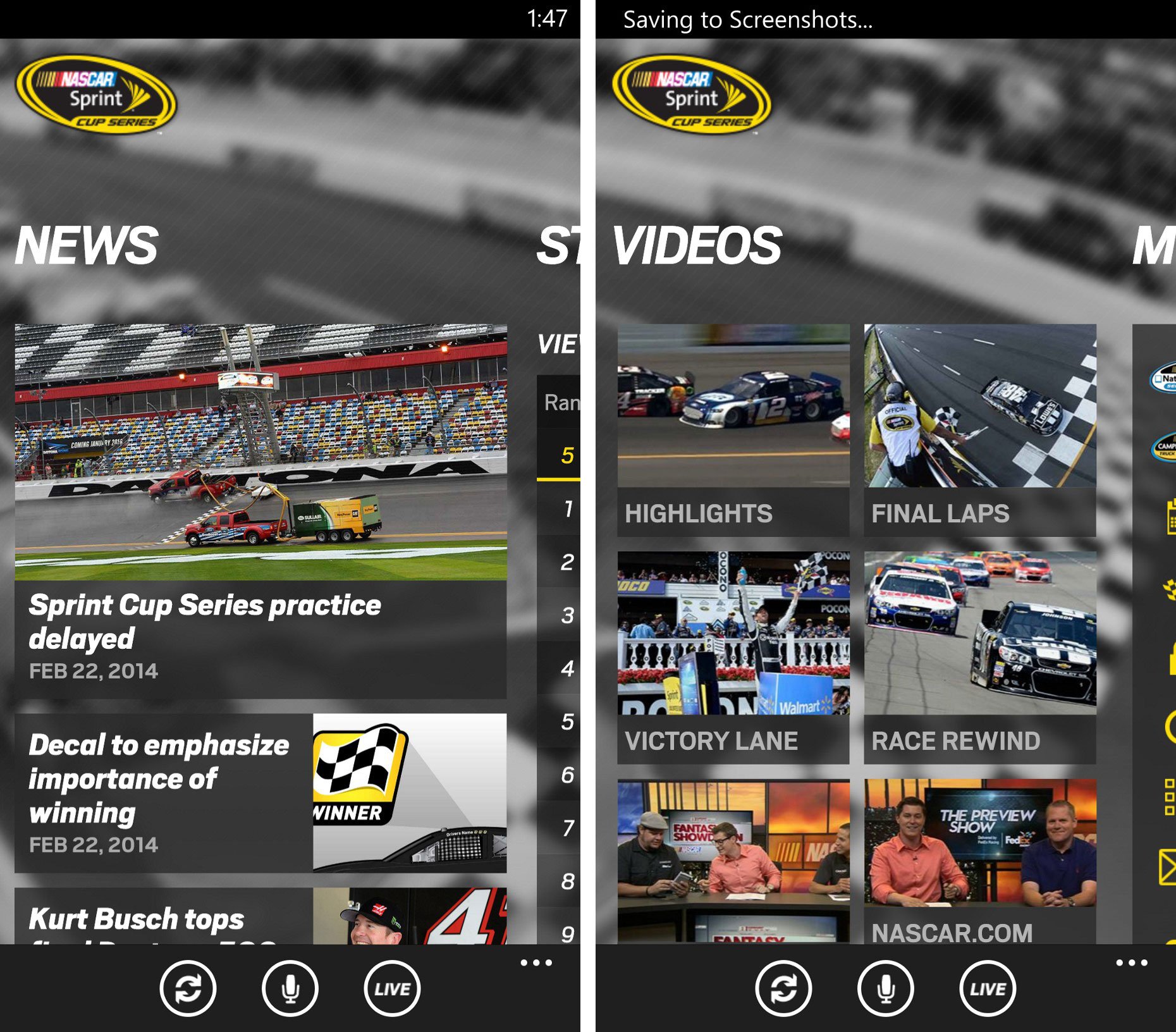 Watch the 2014 Daytona 500 with NASCAR app for Windows and Windows