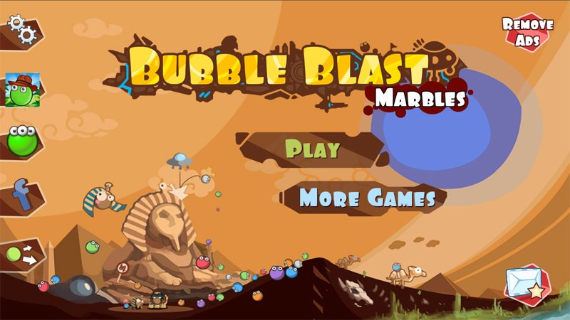 Bubble Blast Marbles Menu