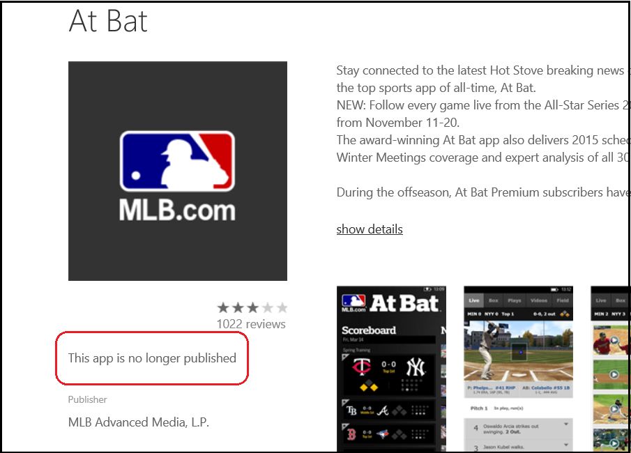 MLB at Bat Unpublished