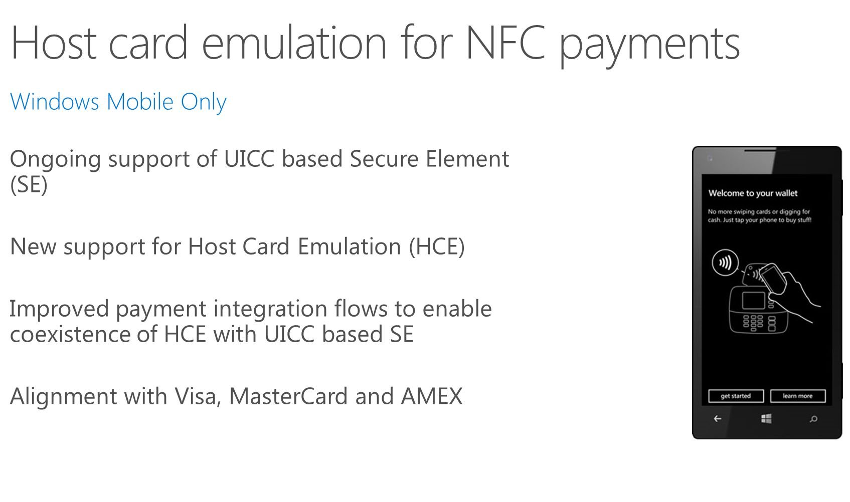Windows 10 tap to pay