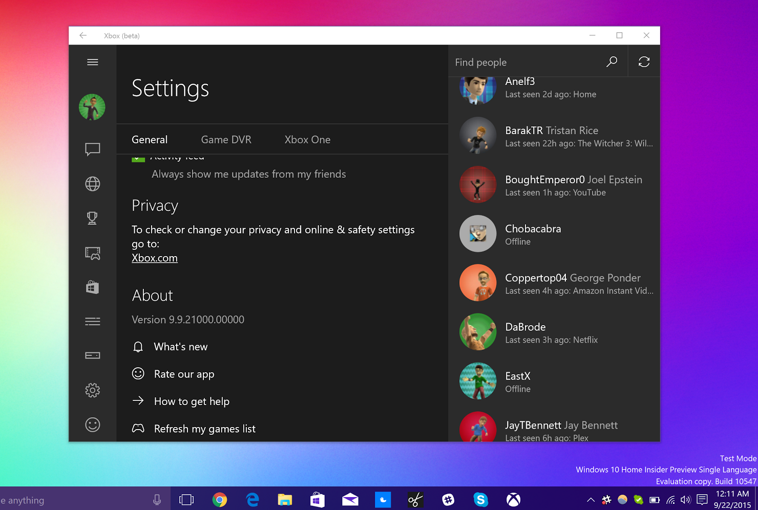 Xbox (beta) for Windows 10 updated with interactive notifications