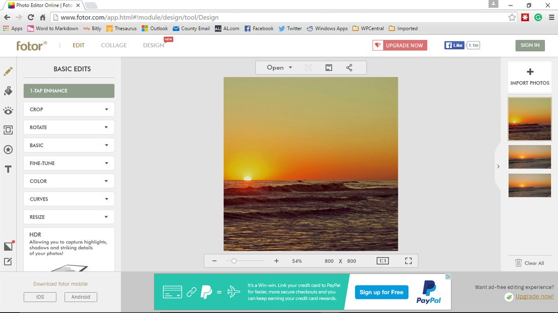 Fotor Online Photo Editor Fine Tunes Your Images Right In Your Browser Windows Central