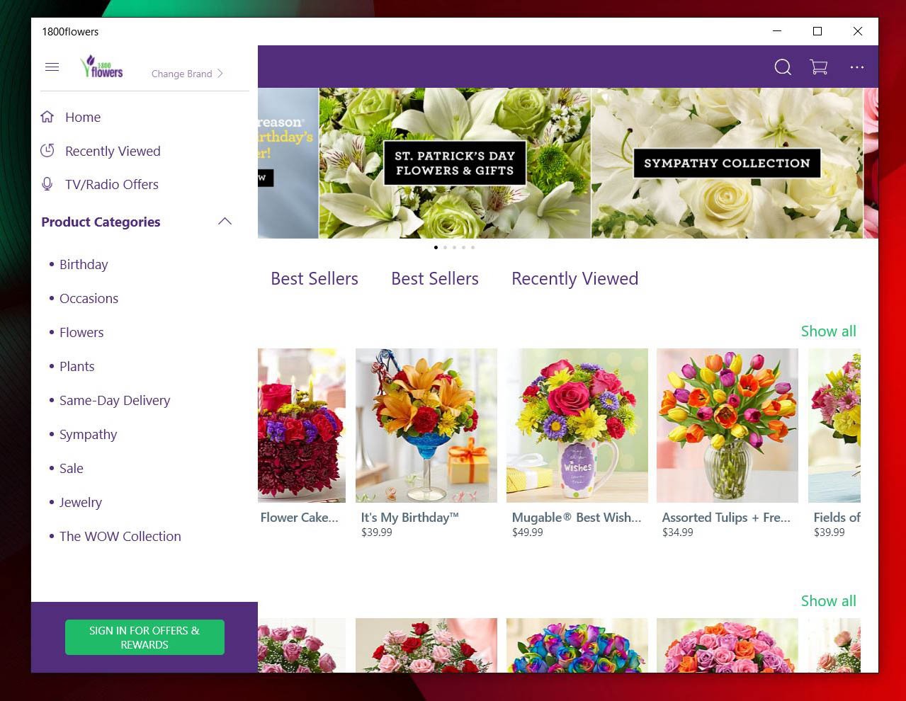 1-800-Flowers on Windows 10