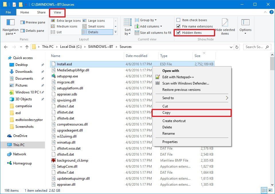 How to create a Windows 10 ISO file using an Install.ESD ...