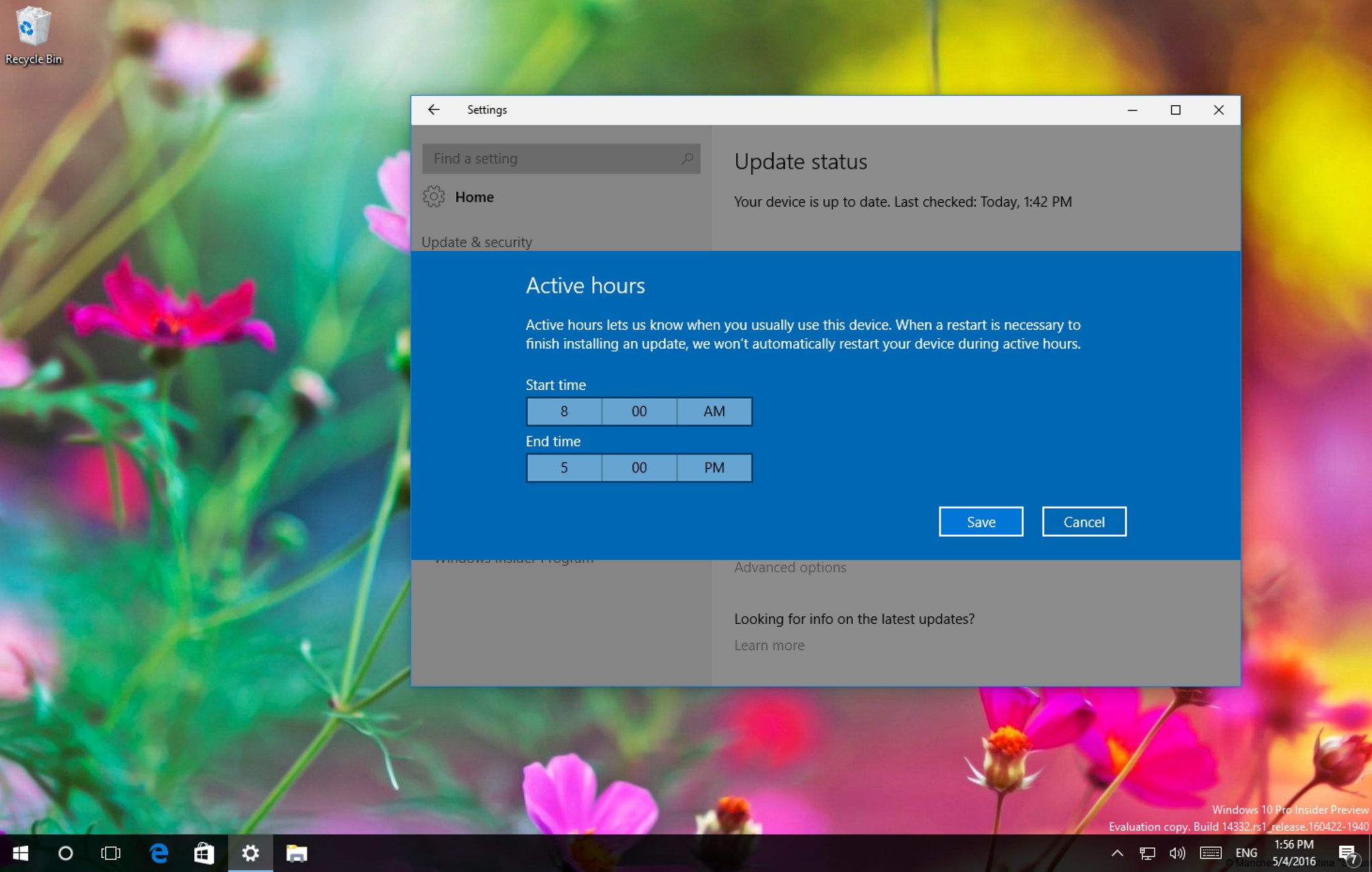 automatic restart windows 10 update
