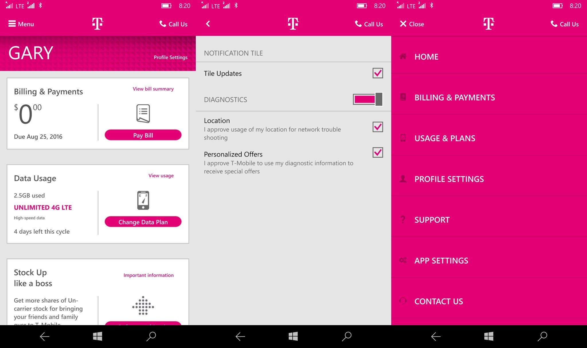 T-Mobile's Windows Phone app gets a makeover in latest update | Windows ...