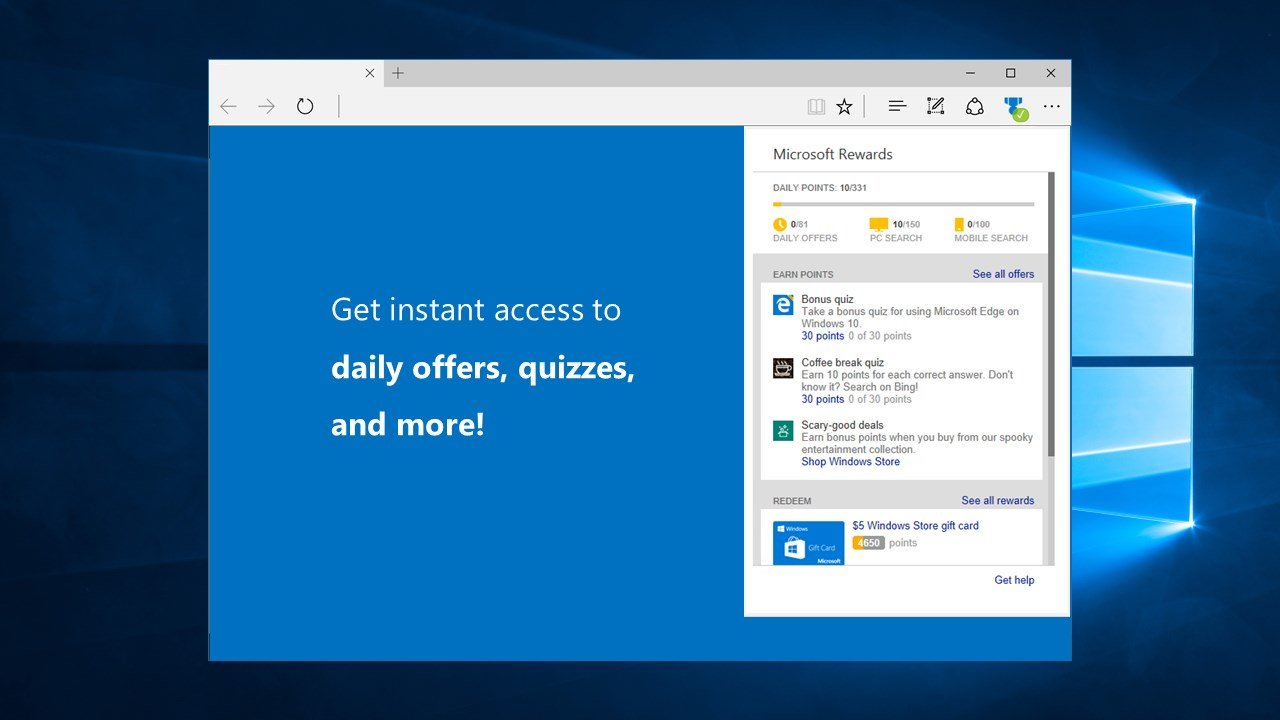 Microsoft Rewards Edge extension launches in preview
