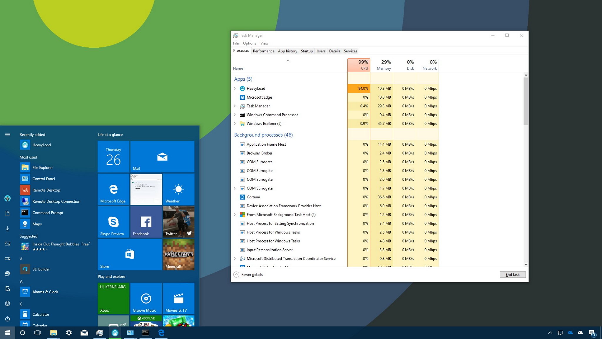 Task Manager for Killing Processes on Windows 10