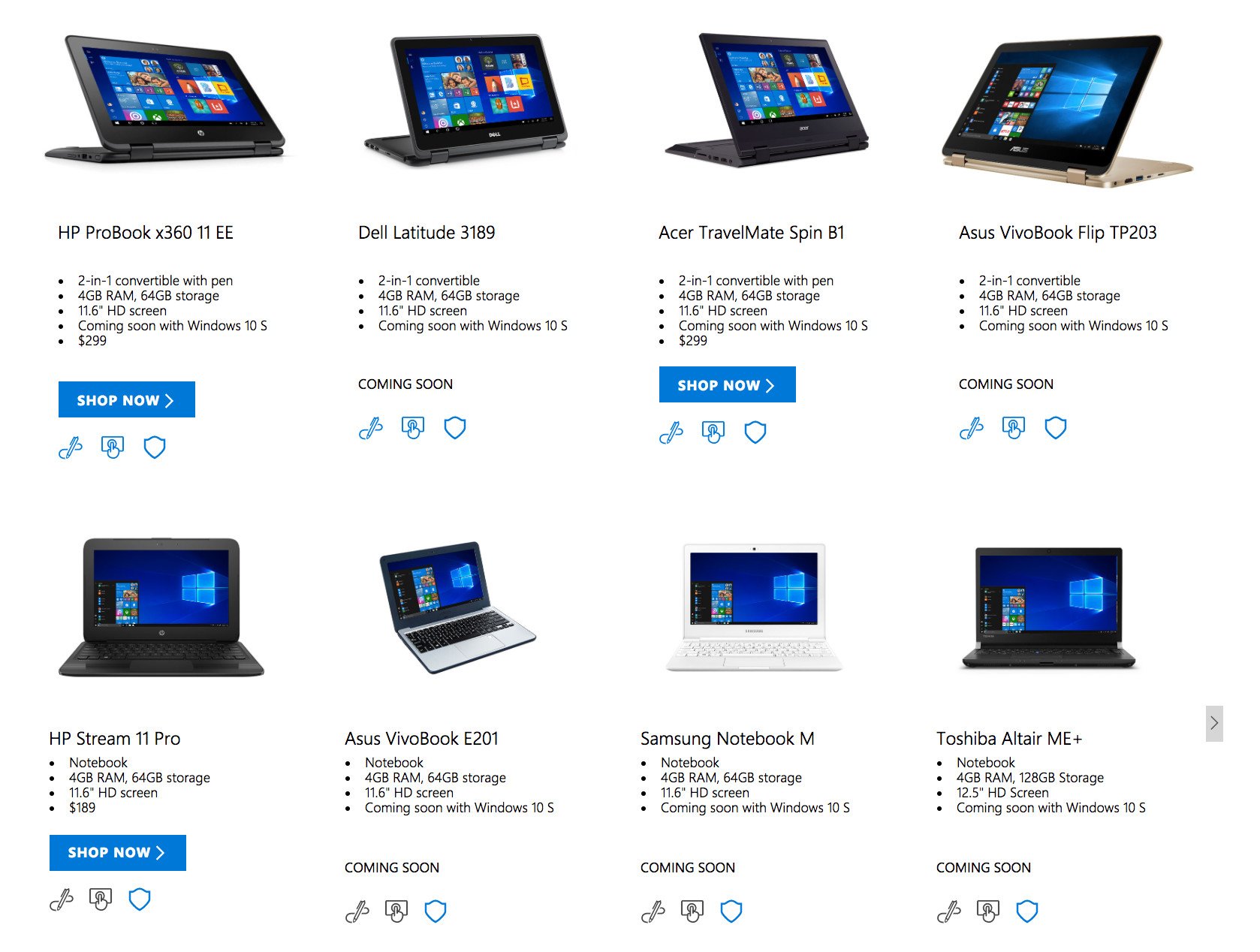 Microsoft shows off Windows 10 S laptops from Acer, HP, Dell and others