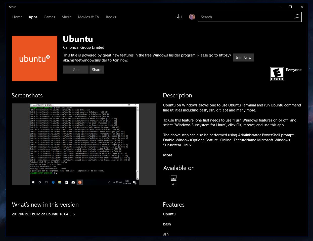 Ubuntu comes to the Windows Store