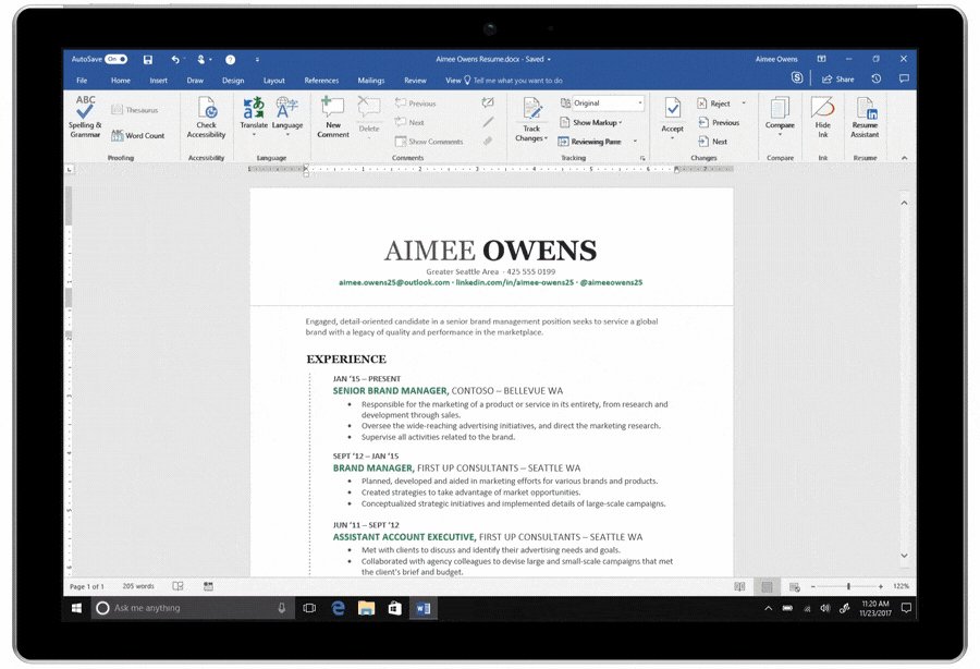 Microsoft rolls out Resume Assistant to all Office 365 users