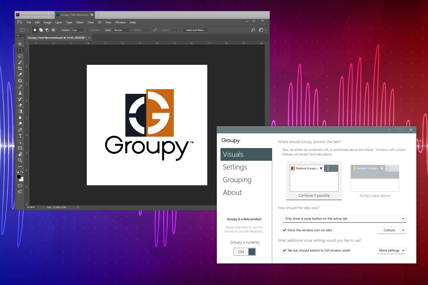 Stardock launches Groupy to bring tabs to all of your apps