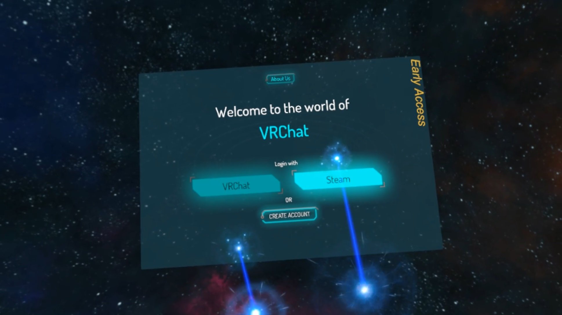 Signing in to VRChat