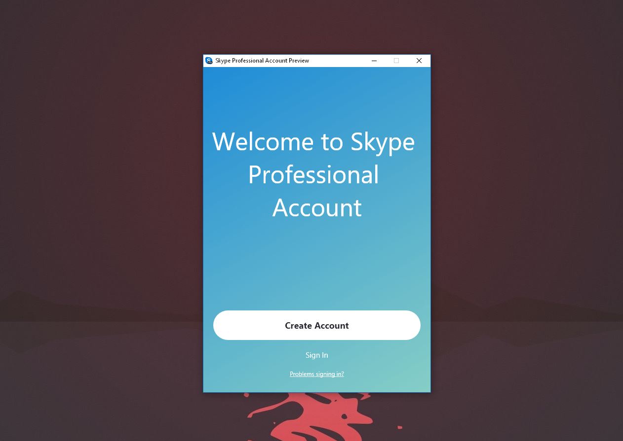 Skype Professional Account Preview app now available, but you can&#39;t log in just yet